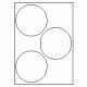 565 - Label Size 112mm dia - 3 labels per sheet